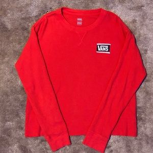 Vans red long sleeve